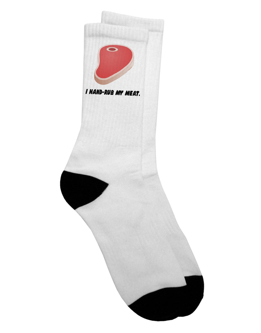 Hand-Rubbed Steak Adult Crew Socks - TooLoud-Socks-TooLoud-White-Ladies-4-6-Davson Sales