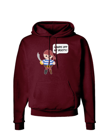 Hands Off Me Booty - Petey the Pirate Dark Hoodie Sweatshirt-Hoodie-TooLoud-Maroon-Small-Davson Sales