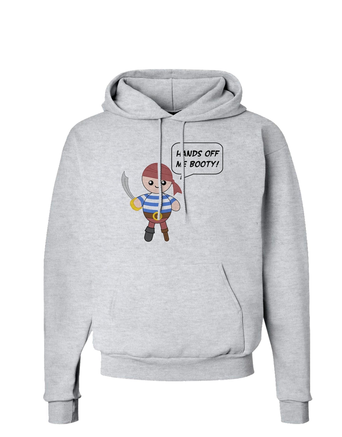 Hands Off Me Booty - Petey the Pirate Hoodie Sweatshirt-Hoodie-TooLoud-AshGray-Small-Davson Sales
