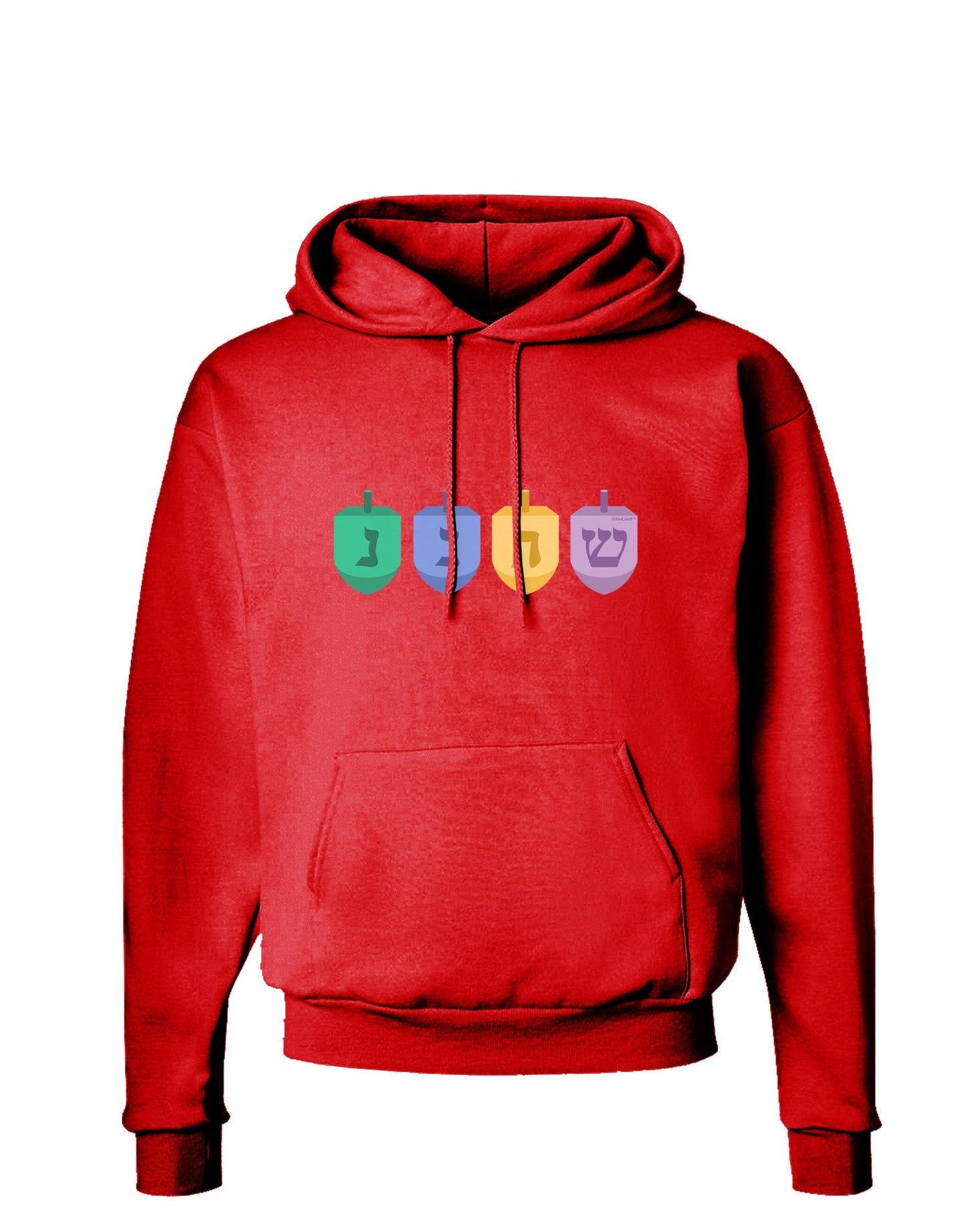 Hanukkah Dreidels Dark Hoodie Sweatshirt-Hoodie-TooLoud-Red-Small-Davson Sales