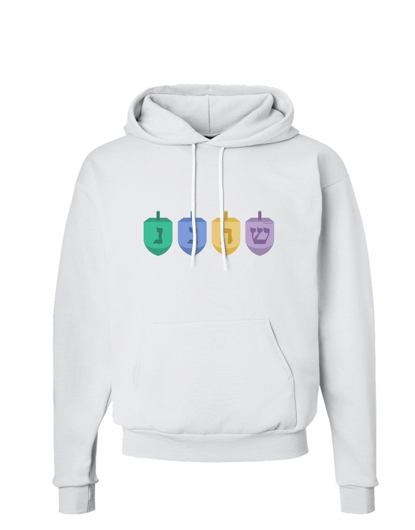 Hanukkah Dreidels Hoodie Sweatshirt-Hoodie-TooLoud-White-Small-Davson Sales
