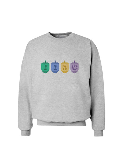 Hanukkah Dreidels Sweatshirt-Sweatshirts-TooLoud-AshGray-Small-Davson Sales