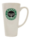 Hanukkah-inspired Conical Latte Coffee Mug - Perfect for Celebrating the Festival of Lights - TooLoud-Conical Latte Mug-TooLoud-White-Davson Sales