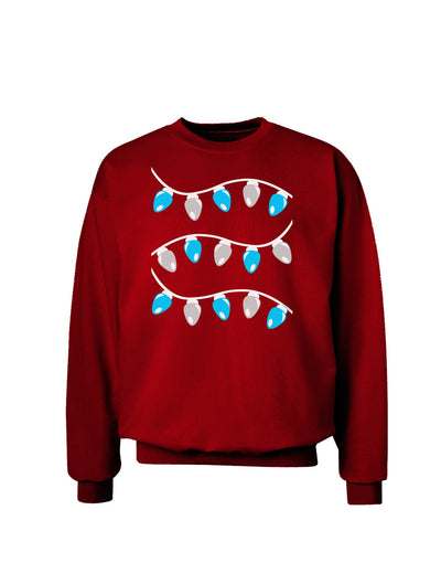 Hanukkah Lights Blue and Silver Adult Dark Sweatshirt-Sweatshirts-TooLoud-Deep-Red-Small-Davson Sales