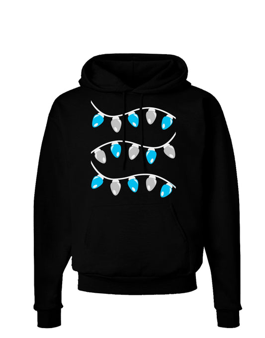 Hanukkah Lights Blue and Silver Dark Hoodie Sweatshirt-Hoodie-TooLoud-Black-Small-Davson Sales