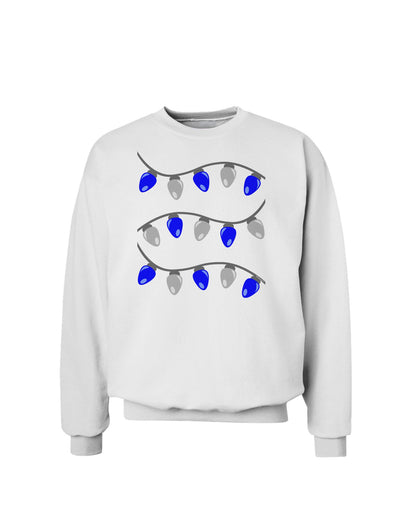 Hanukkah Lights Blue and Silver Sweatshirt-Sweatshirts-TooLoud-White-Small-Davson Sales