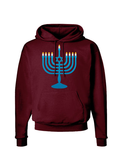 Hanukkah Menorah Dark Hoodie Sweatshirt-Hoodie-TooLoud-Maroon-Small-Davson Sales