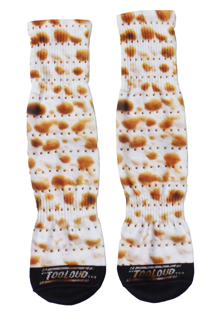 Hanukkah-themed Matzo Adult Crew Socks with All Over Print - TooLoud-Socks-TooLoud-White-Ladies-4-6-Davson Sales