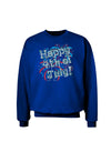 Happy 4th of July - Fireworks Design Adult Dark Sweatshirt-Sweatshirts-TooLoud-Deep-Royal-Blue-Small-Davson Sales