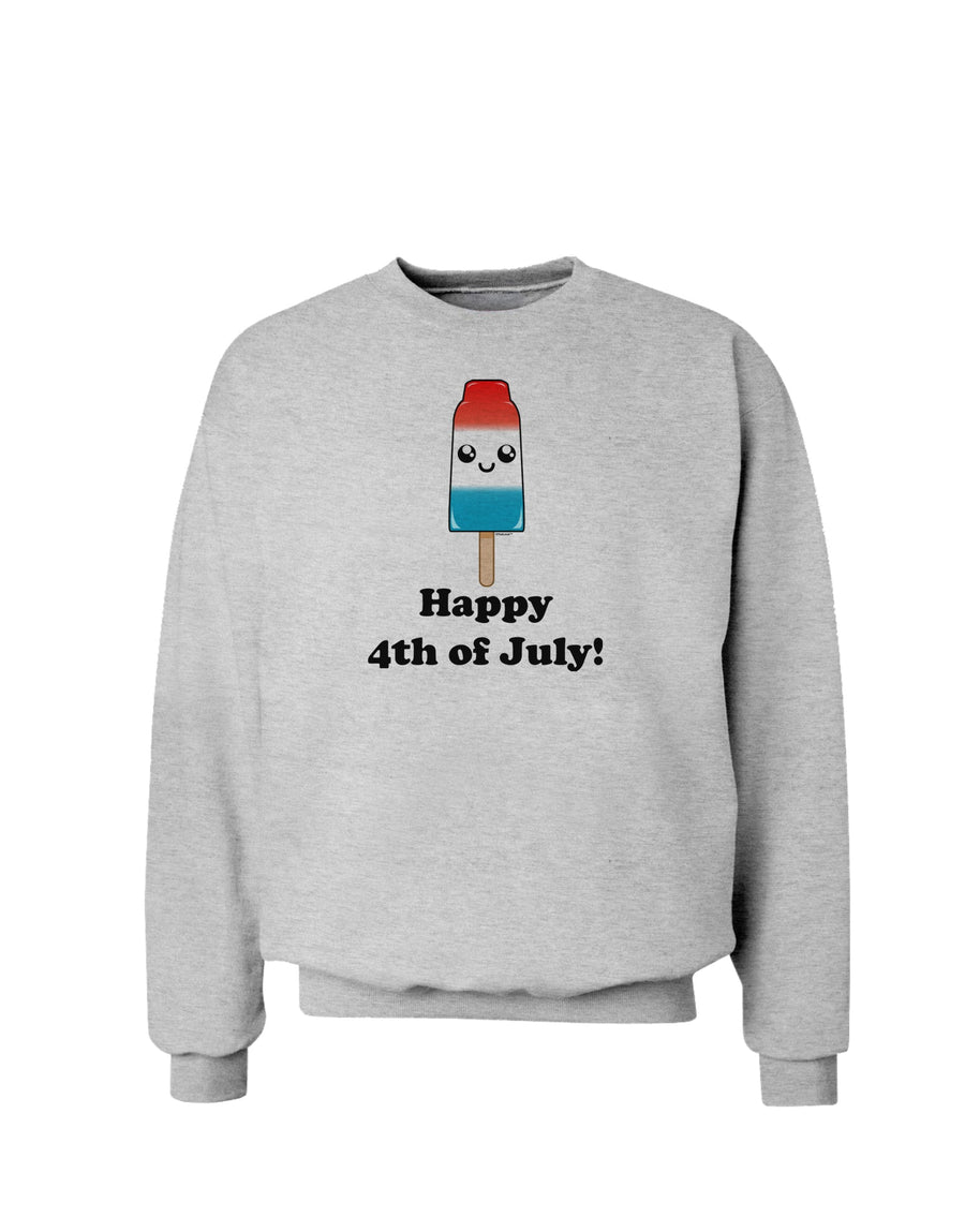 Happy 4th of July Popsicle Sweatshirt-Sweatshirts-TooLoud-White-Small-Davson Sales