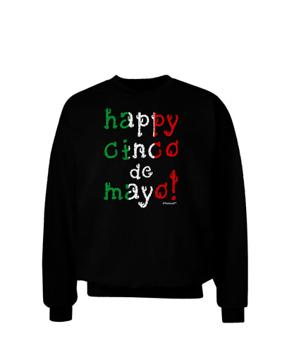 Happy Cinco de Mayo - Cactus Design Adult Dark Sweatshirt by TooLoud-Sweatshirts-TooLoud-Black-Small-Davson Sales