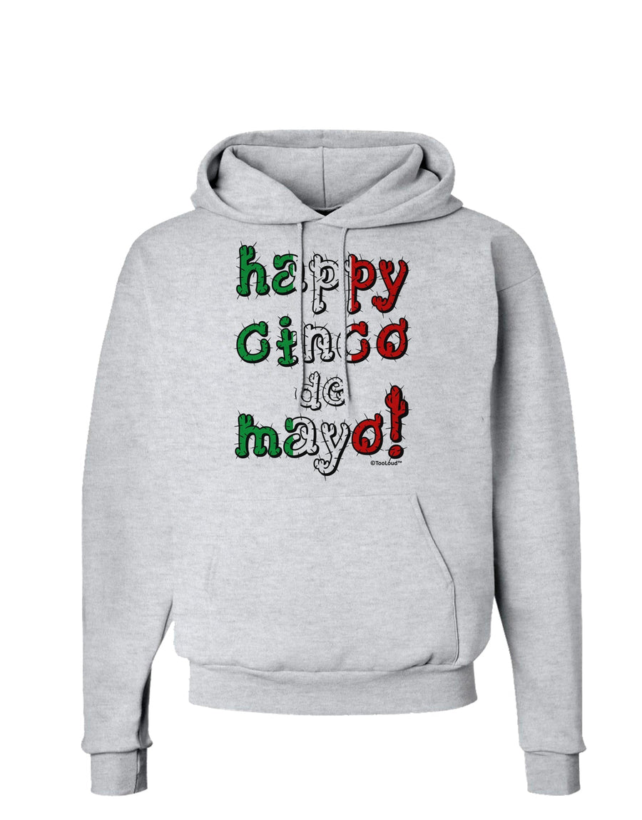 Happy Cinco de Mayo - Cactus Design Hoodie Sweatshirt by TooLoud-Hoodie-TooLoud-White-Small-Davson Sales