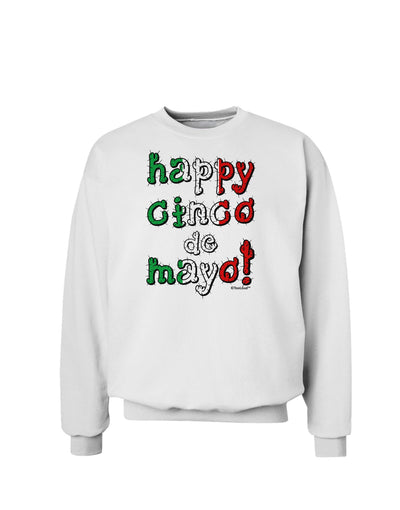 Happy Cinco de Mayo - Cactus Design Sweatshirt by TooLoud-Sweatshirts-TooLoud-White-Small-Davson Sales