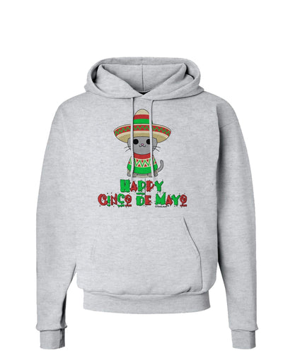 Happy Cinco de Mayo Cat Hoodie Sweatshirt by TooLoud-Hoodie-TooLoud-AshGray-Small-Davson Sales