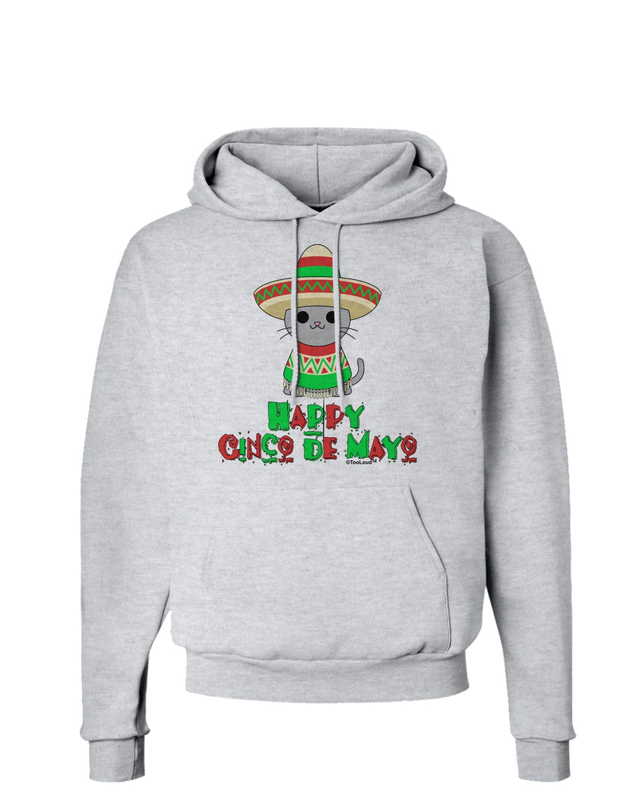 Happy Cinco de Mayo Cat Hoodie Sweatshirt by TooLoud-Hoodie-TooLoud-White-Small-Davson Sales