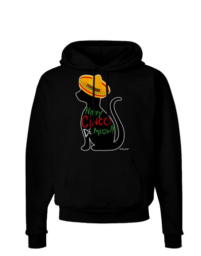 Happy Cinco de Meow - Cinco de Mayo Cat Dark Hoodie Sweatshirt by TooLoud-Hoodie-TooLoud-Black-Small-Davson Sales