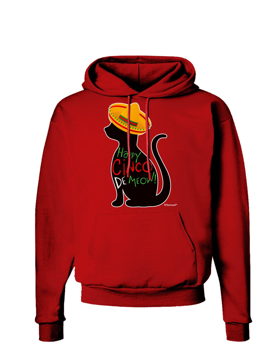 Happy Cinco de Meow - Cinco de Mayo Cat Dark Hoodie Sweatshirt by TooLoud-Hoodie-TooLoud-Black-Small-Davson Sales