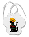 Happy Cinco de Meow - Cinco de Mayo Cat Paw Print Shaped Ornament by TooLoud-Ornament-TooLoud-White-Davson Sales