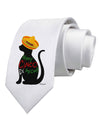 Happy Cinco de Meow - Cinco de Mayo Cat Printed White Necktie by TooLoud