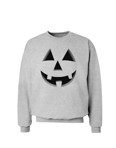 Happy Cute Jack O' Lantern Pumpkin Face Sweatshirt-Sweatshirts-TooLoud-AshGray-Small-Davson Sales