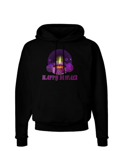 Happy Diwali Purple Candle Dark Hoodie Sweatshirt by TooLoud-Hoodie-TooLoud-Black-Small-Davson Sales