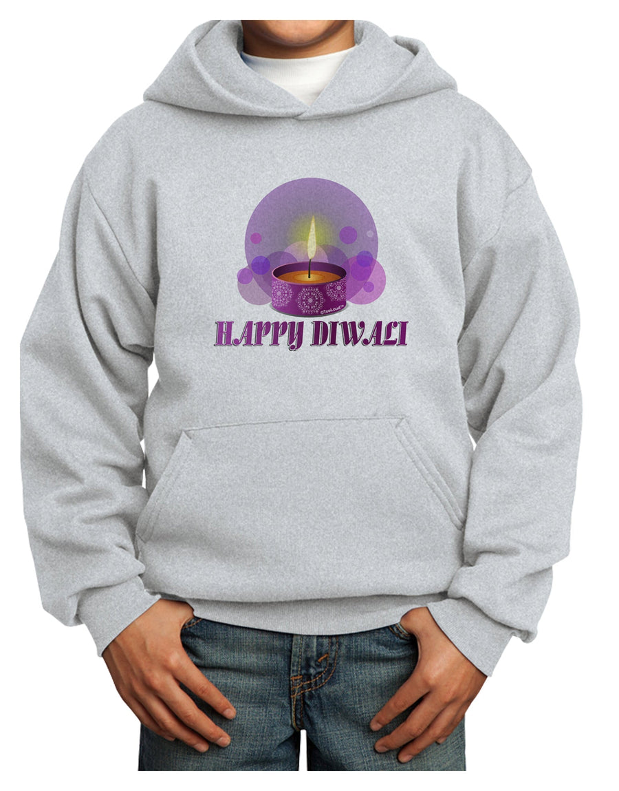 Happy Diwali Purple Candle Youth Hoodie Pullover Sweatshirt by TooLoud-Youth Hoodie-TooLoud-White-XS-Davson Sales