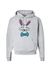 Happy Easter Bunny Face Hoodie Sweatshirt Ash Gray 3XL Tooloud