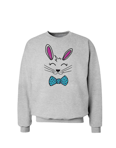 Happy Easter Bunny Face Sweatshirt-Sweatshirts-TooLoud-AshGray-Small-Davson Sales