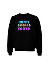 Happy Easter Decorated Eggs Adult Dark Sweatshirt-Sweatshirts-TooLoud-Black-Small-Davson Sales