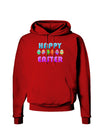 Happy Easter Decorated Eggs Dark Hoodie Sweatshirt-Hoodie-TooLoud-Red-Small-Davson Sales