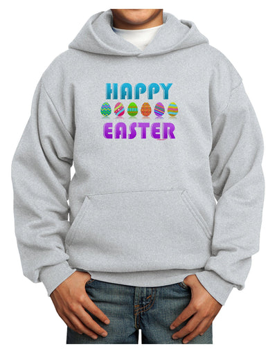 Happy Easter Decorated Eggs Youth Hoodie Pullover Sweatshirt-Youth Hoodie-TooLoud-Ash-XS-Davson Sales