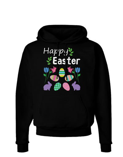 Happy Easter Design Dark Hoodie Sweatshirt-Hoodie-TooLoud-Black-Small-Davson Sales