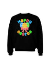 Happy Easter Easter Eggs Adult Dark Sweatshirt by TooLoud-Sweatshirts-TooLoud-Black-Small-Davson Sales