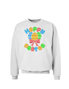 Happy Easter Easter Eggs Sweatshirt by TooLoud-Sweatshirts-TooLoud-White-Small-Davson Sales