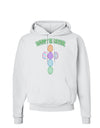 Happy Easter Egg Cross Faux Applique Hoodie Sweatshirt-Hoodie-TooLoud-White-Small-Davson Sales