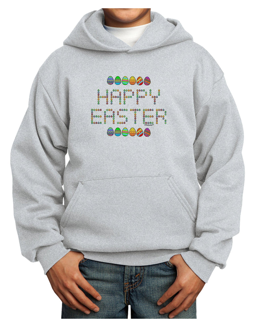 Happy Easter Eggs Youth Hoodie Pullover Sweatshirt-Youth Hoodie-TooLoud-White-XS-Davson Sales