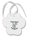 Happy Easter Every Bunny Paw Print Shaped Ornament by TooLoud-Ornament-TooLoud-White-Davson Sales