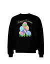 Happy Easter Gel Look Print Adult Dark Sweatshirt-Sweatshirts-TooLoud-Black-Small-Davson Sales