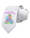 Happy Easter Gel Look Print Printed White Necktie