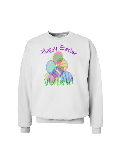 Happy Easter Gel Look Print Sweatshirt-Sweatshirts-TooLoud-White-Small-Davson Sales