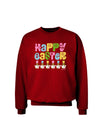 Happy Easter - Tulips Adult Dark Sweatshirt by TooLoud-Sweatshirts-TooLoud-Deep-Red-Small-Davson Sales