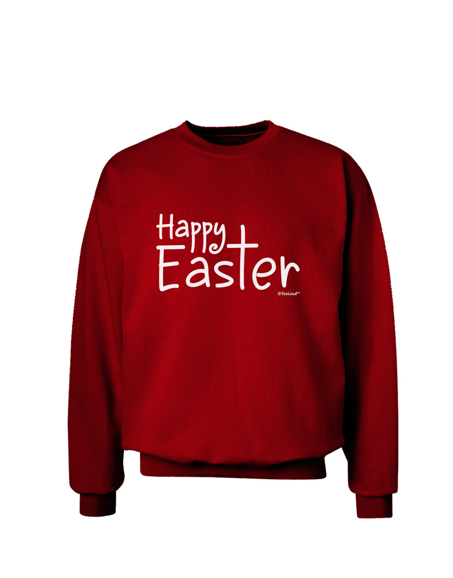 Happy Easter with Cross Adult Dark Sweatshirt by TooLoud-Sweatshirts-TooLoud-Black-Small-Davson Sales