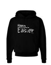 Happy Easter with Cross Dark Hoodie Sweatshirt by TooLoud-Hoodie-TooLoud-Black-Small-Davson Sales