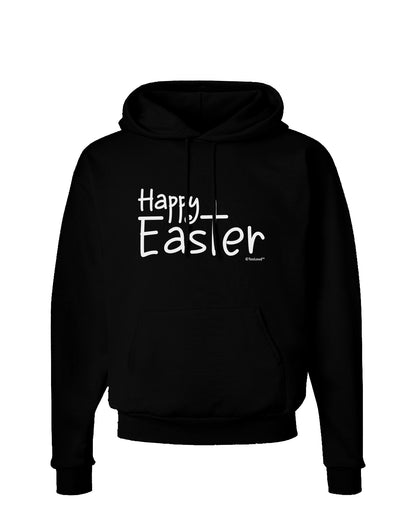 Happy Easter with Cross Dark Hoodie Sweatshirt by TooLoud-Hoodie-TooLoud-Black-Small-Davson Sales
