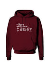Happy Easter with Cross Dark Hoodie Sweatshirt by TooLoud-Hoodie-TooLoud-Maroon-Small-Davson Sales