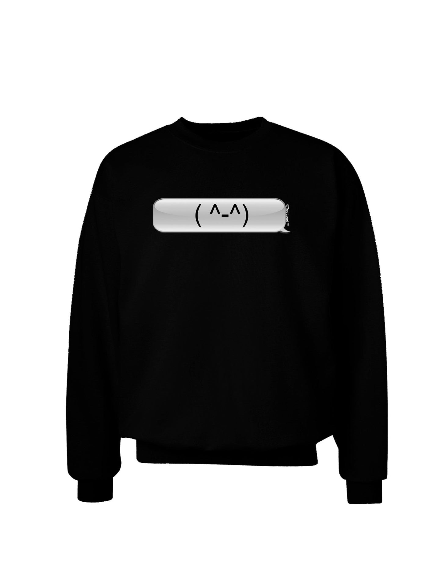 Happy FaceText Bubble Adult Dark Sweatshirt-Sweatshirts-TooLoud-Black-Small-Davson Sales