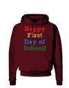 Happy First Day of School Dark Hoodie Sweatshirt-Hoodie-TooLoud-Maroon-Small-Davson Sales