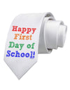 Happy First Day of School Printed White Necktie