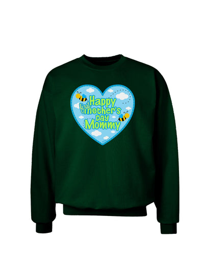 Happy First Mother's Day Mommy - Blue Adult Dark Sweatshirt by TooLoud-Sweatshirts-TooLoud-Deep-Forest-Green-Small-Davson Sales