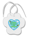 Happy First Mother's Day Mommy - Blue Paw Print Shaped Ornament by TooLoud-Ornament-TooLoud-White-Davson Sales